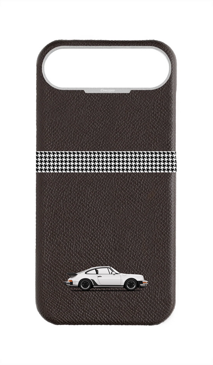 Brown Strapless Epsom Case - Retro Sport Design