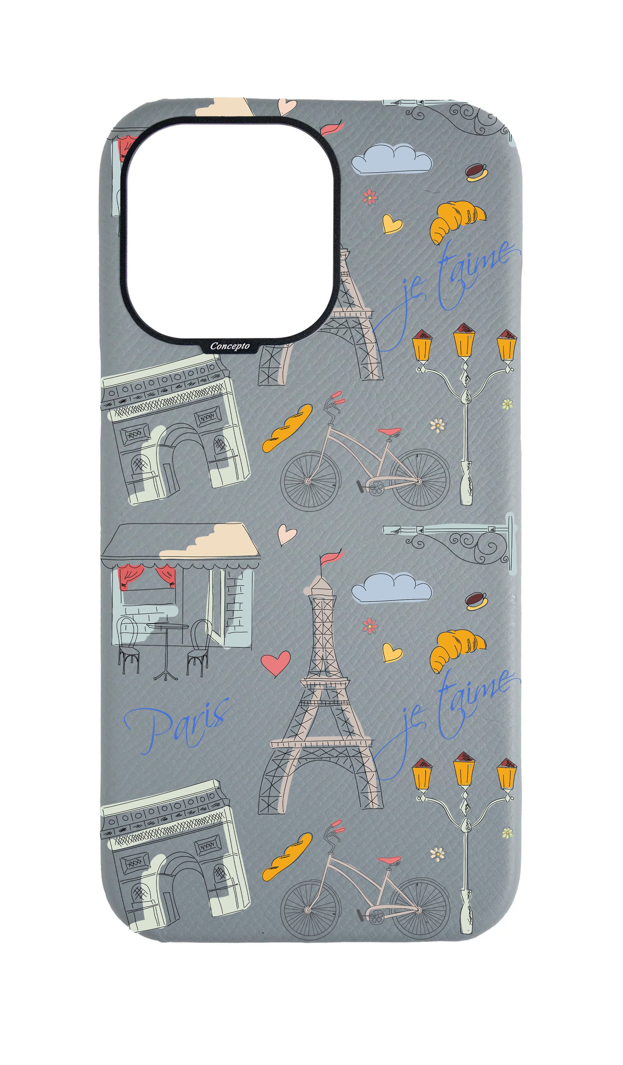 Light Blue Grey Strapless Case - Bonjour Paris