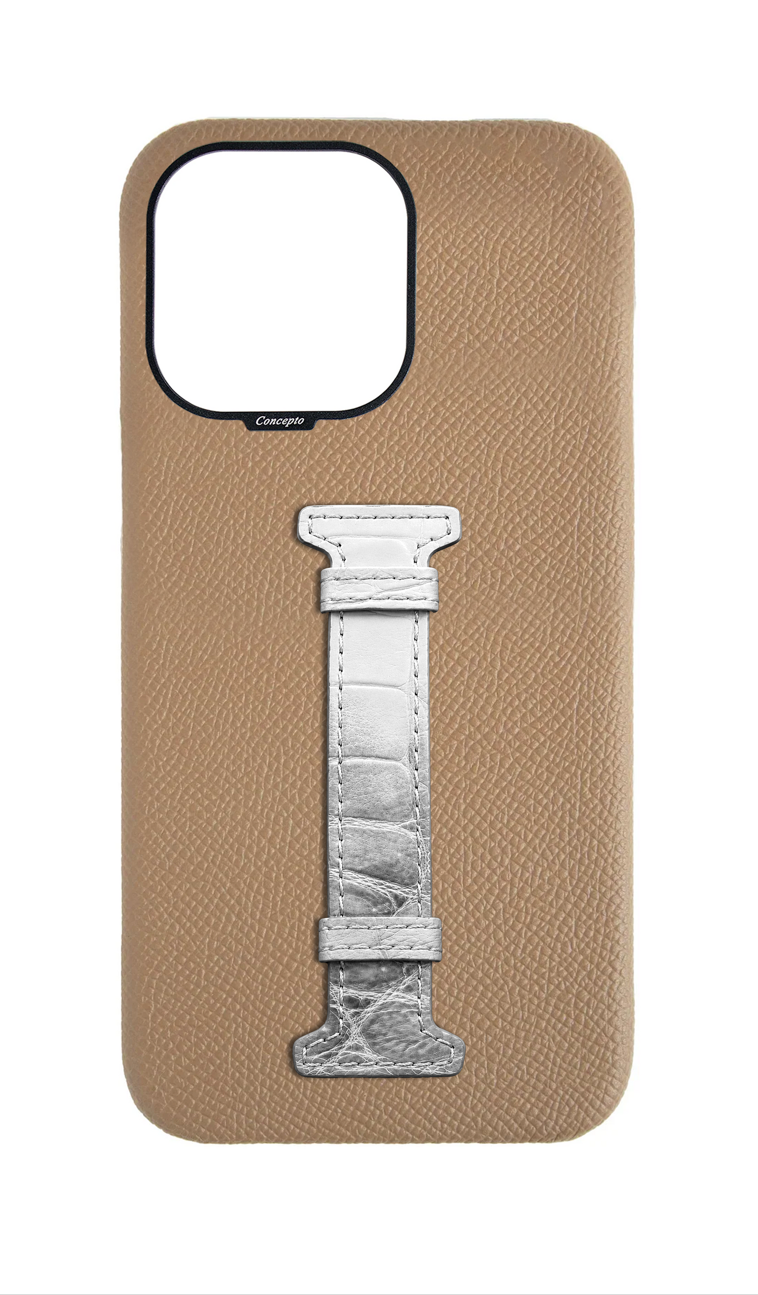 Beige Himalayan Exotic Crocodile Middle Strap Case