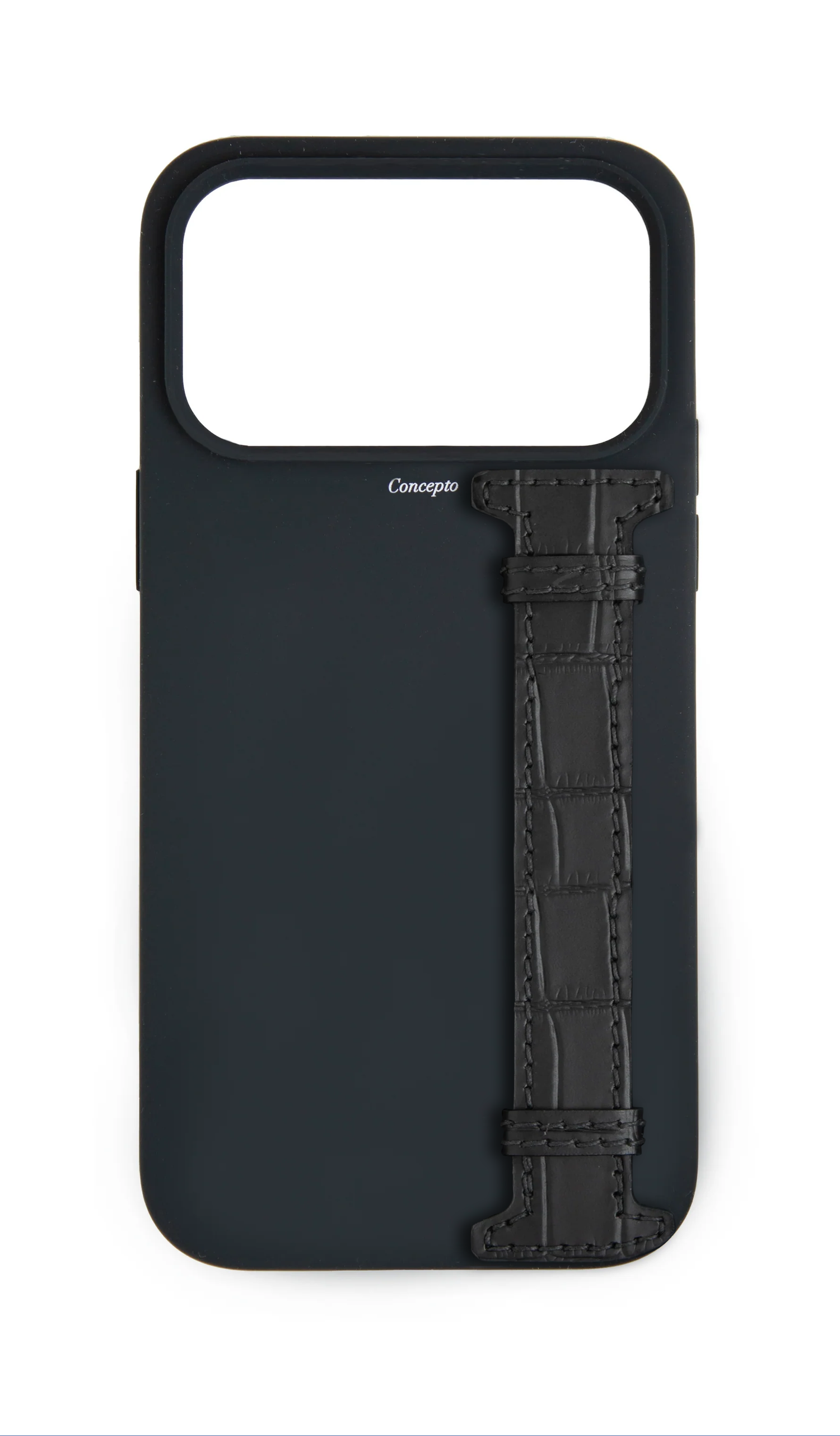 Black Silicon Side Strap Case