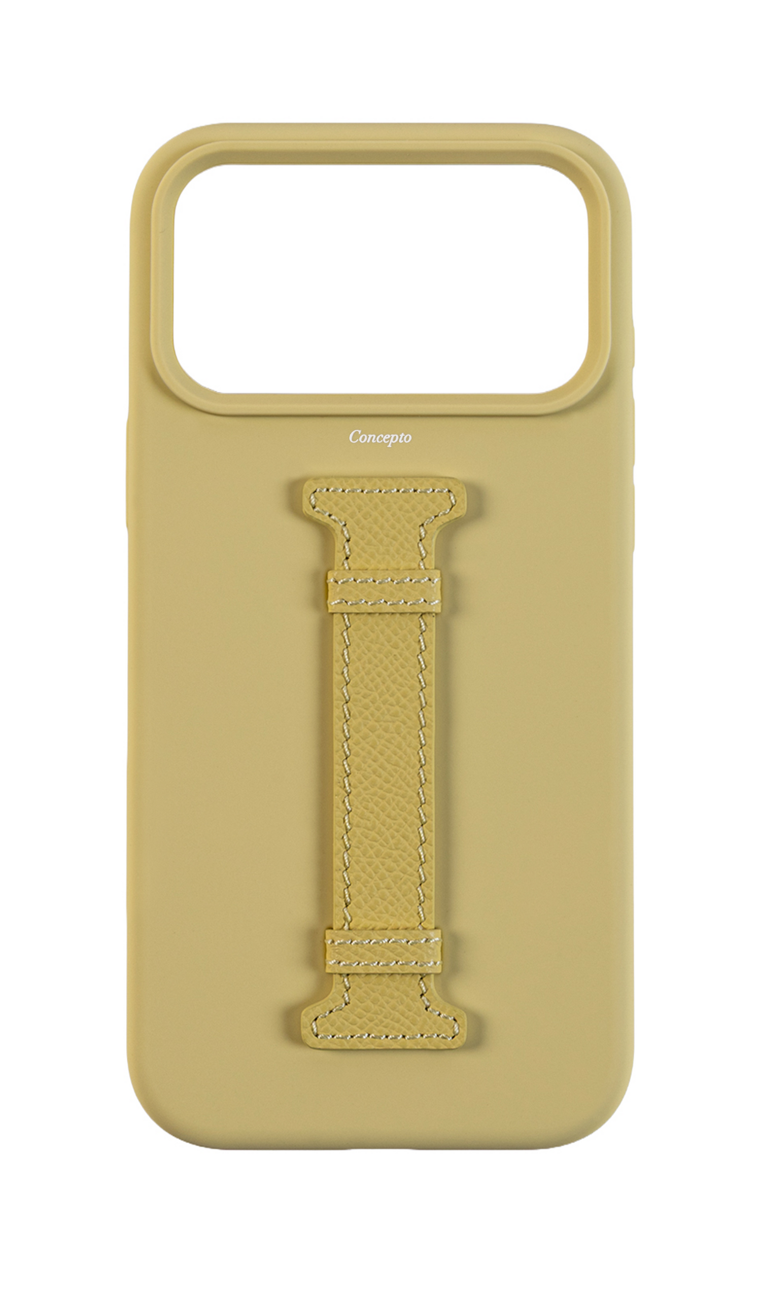 Butter Yellow Silicon Middle Strap Case