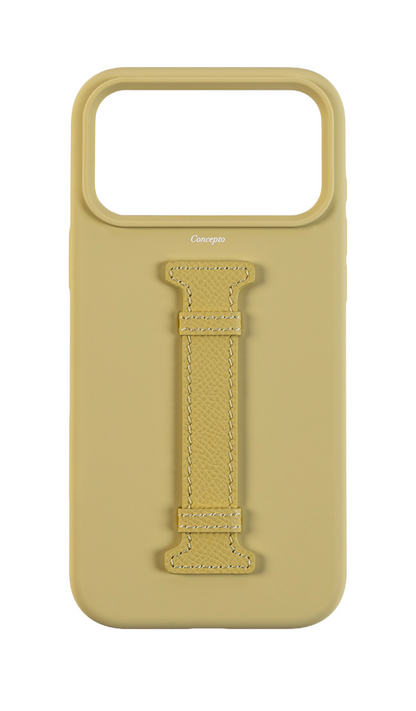 Butter Yellow Silicon Middle Strap Case