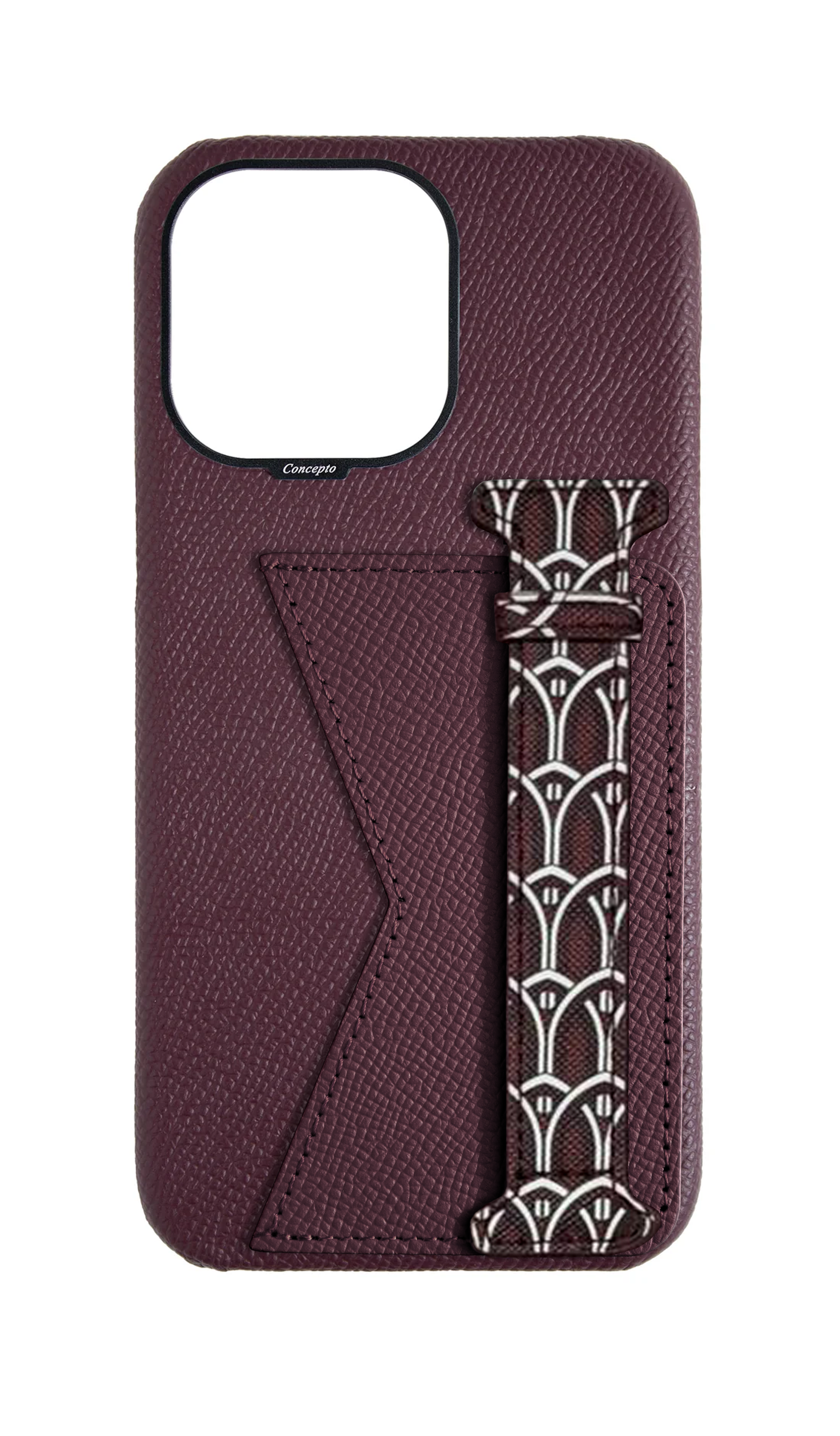 Maroon Monogram Duo Case