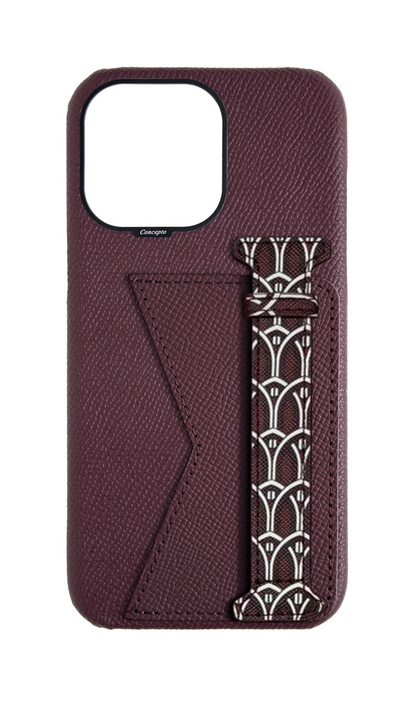Maroon Monogram Duo Case