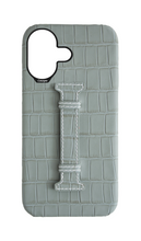 Matte Grey Embossed Crocodile Case