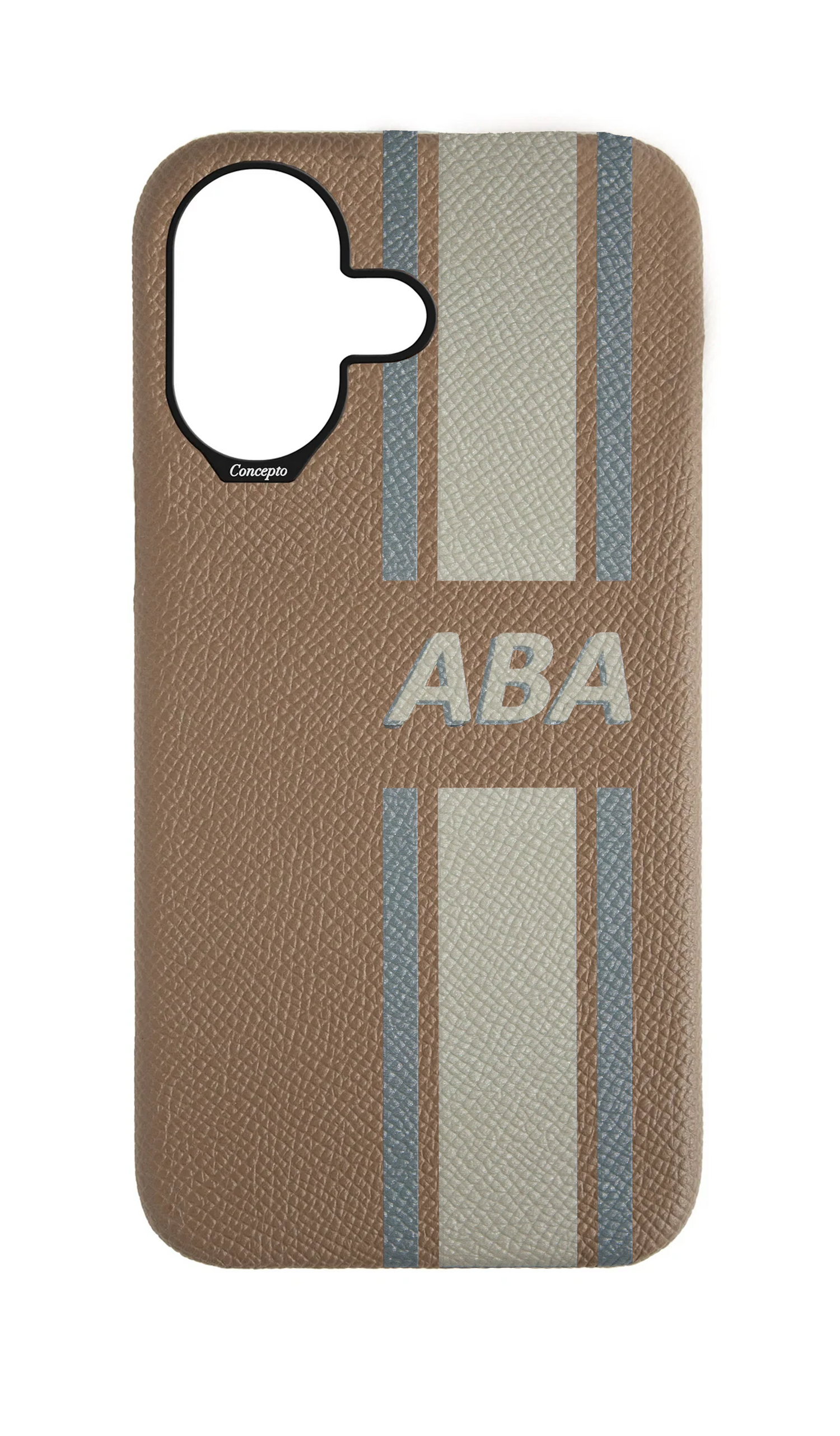 Striped Taupe Strapless Case