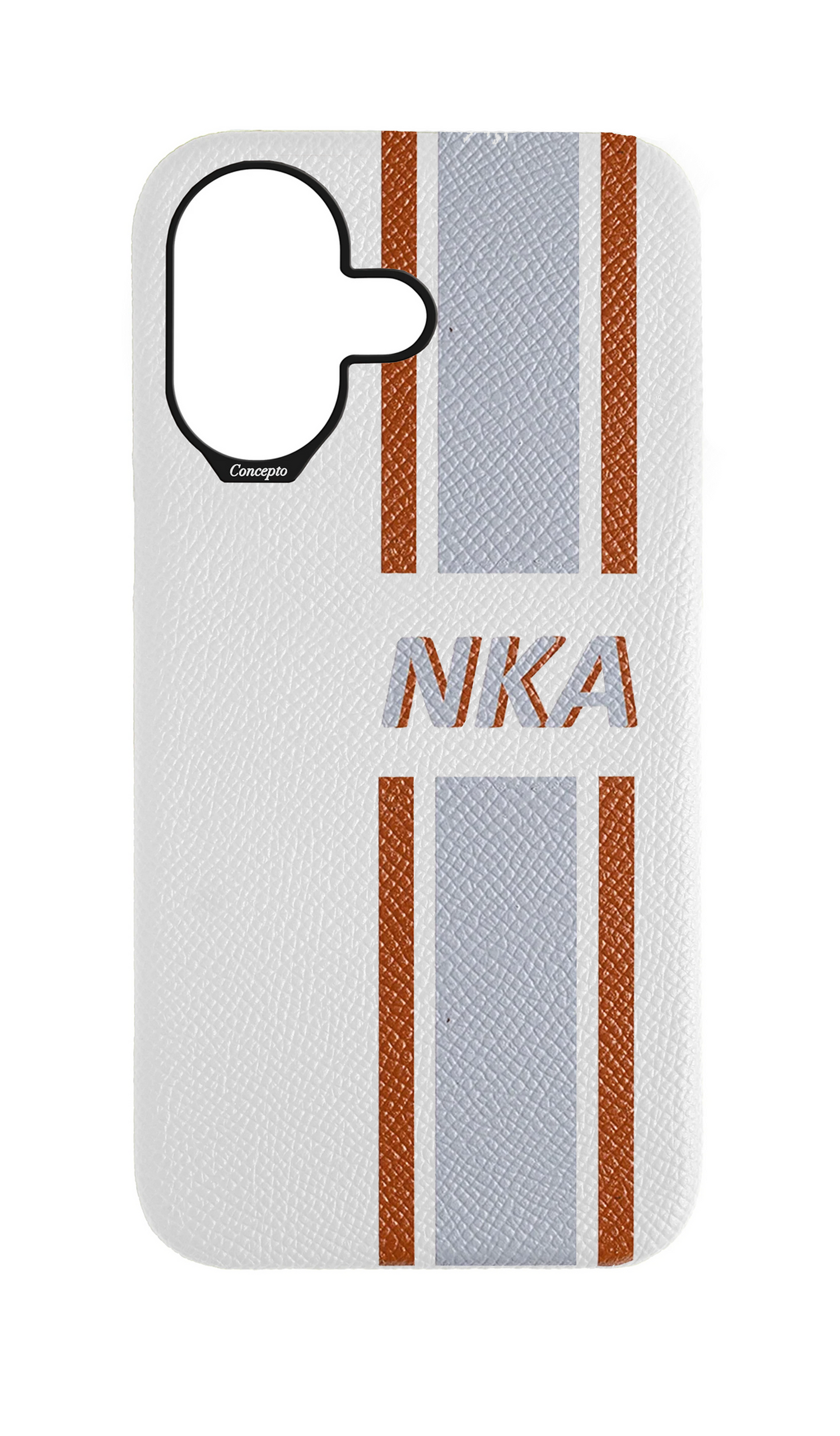 Striped White Strapless Case