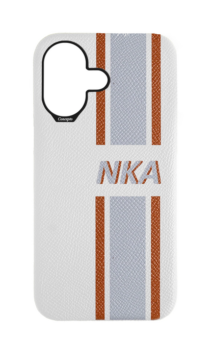 Striped White Strapless Case