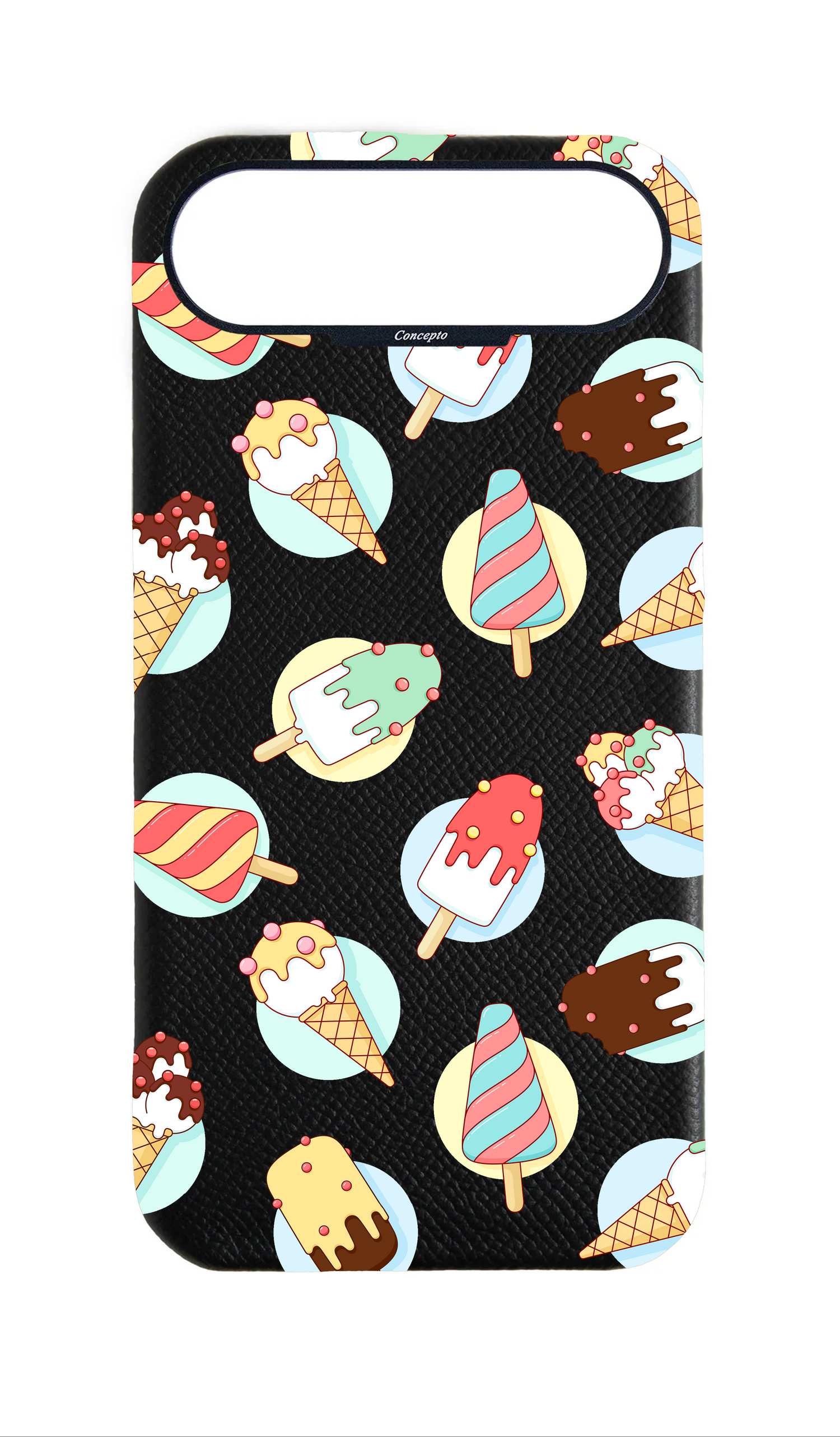Black Strapless Epsom Case - Ice Cream