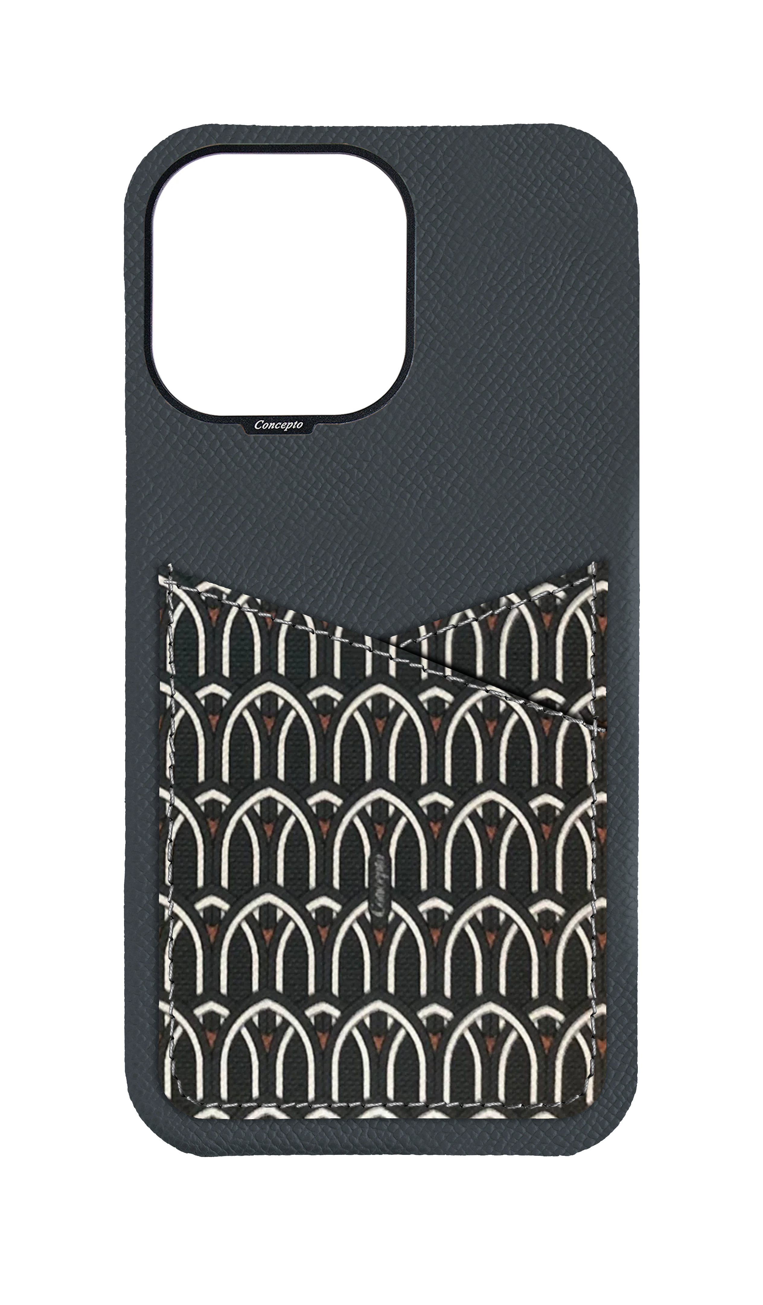 Grey Monogram Pocket Case