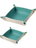 White / Baby Blue Leather Tray