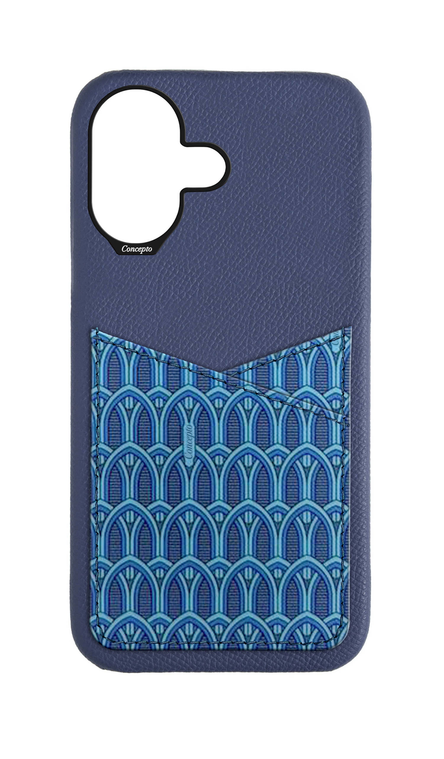 Blue Monogram Pocket Case