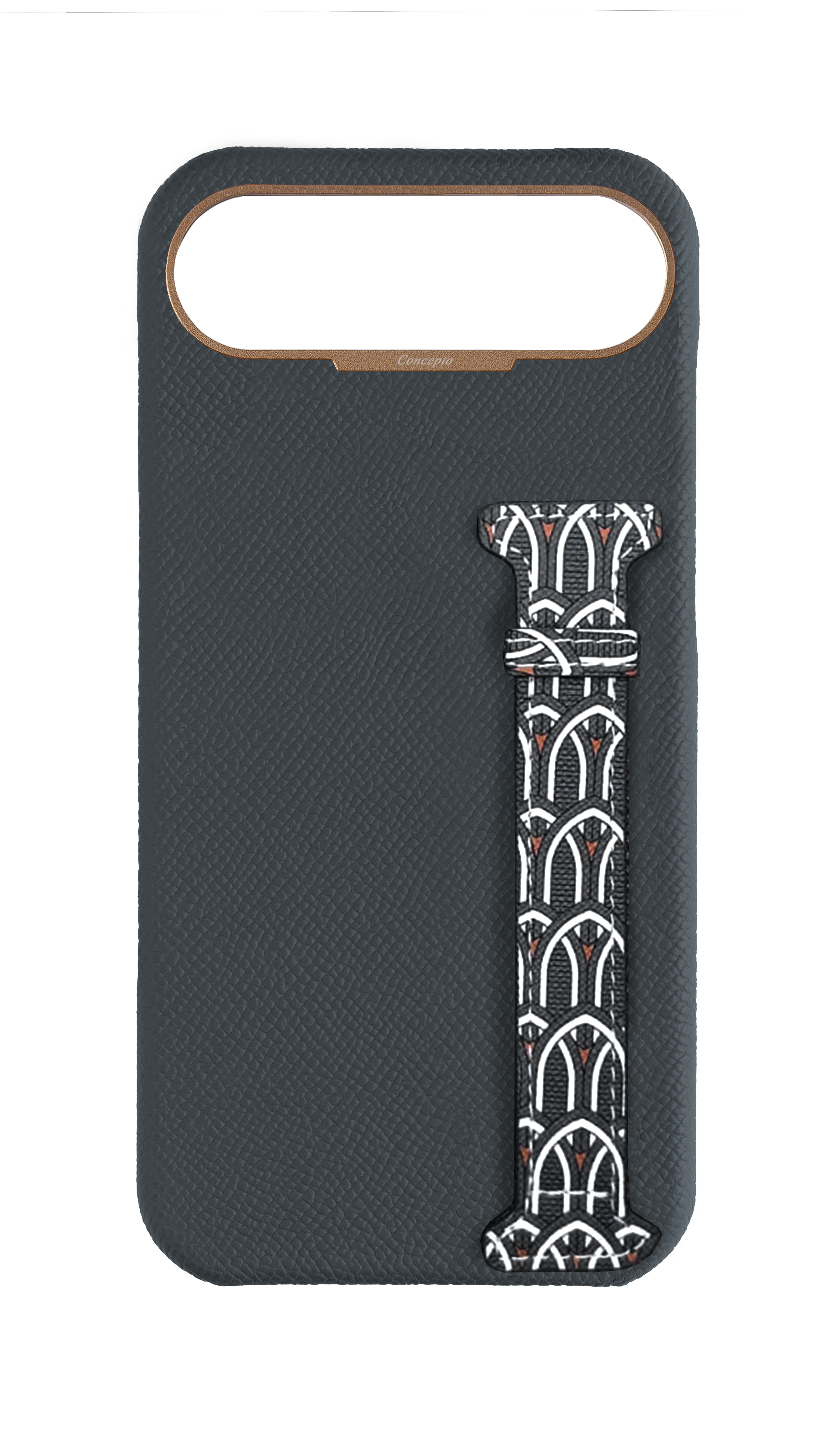Grey Monogram Side Strap Case