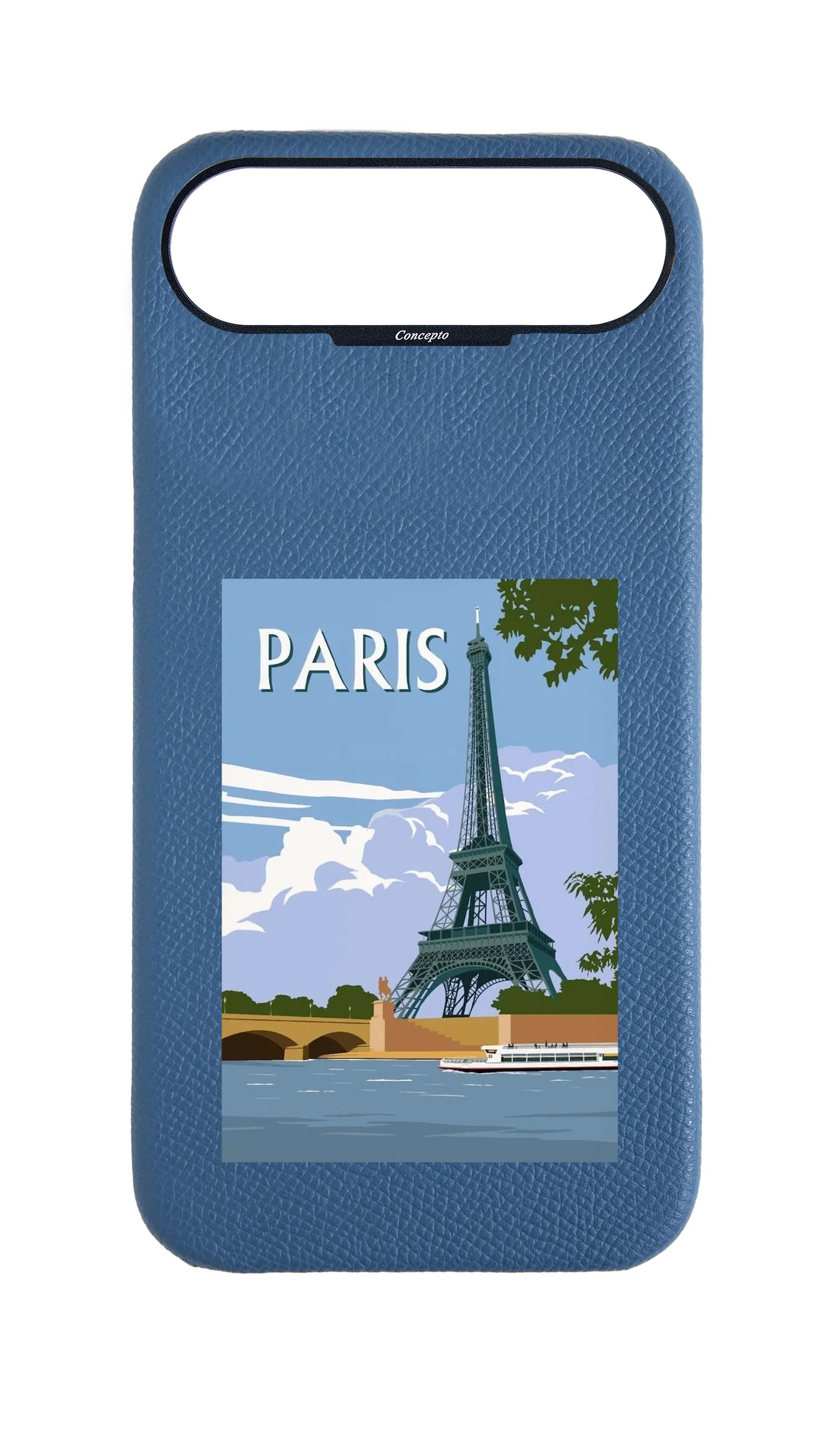 Navy Strapless Epsom Case - Paris