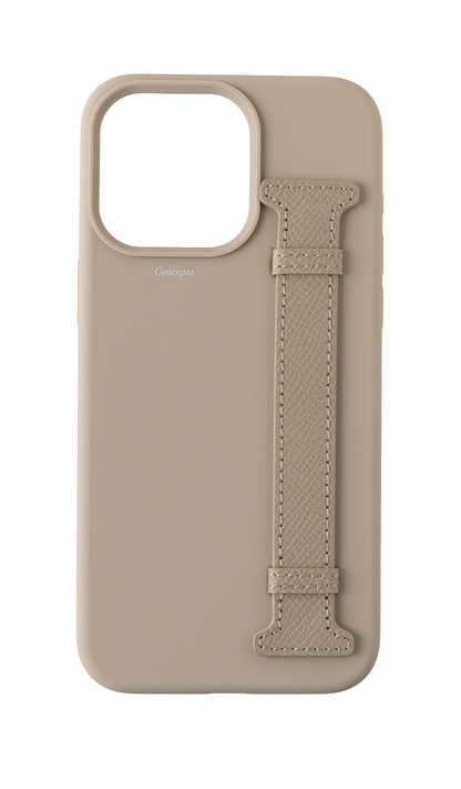 Cream Silicon Side Strap Case