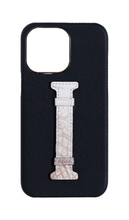Black Himalayan Exotic Crocodile Middle Strap Case