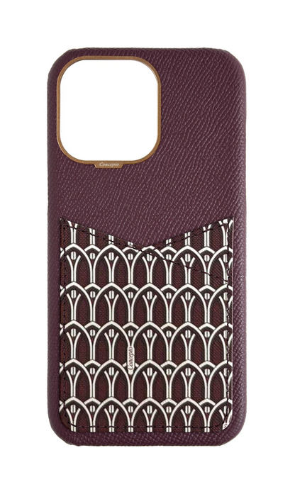 Maroon Monogram Pocket Case