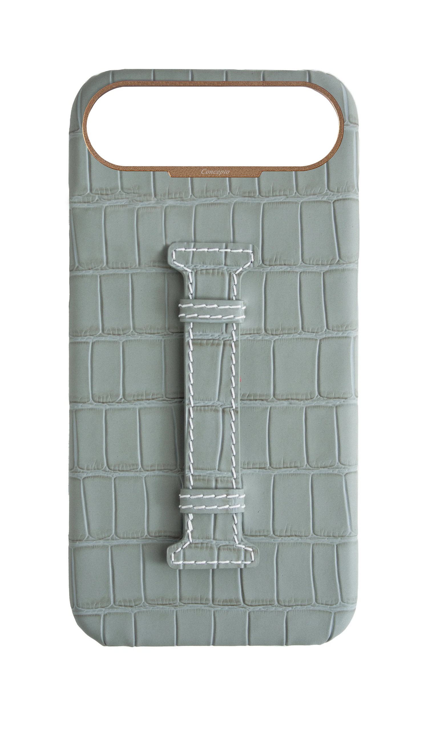 Matte Grey Embossed Crocodile Case