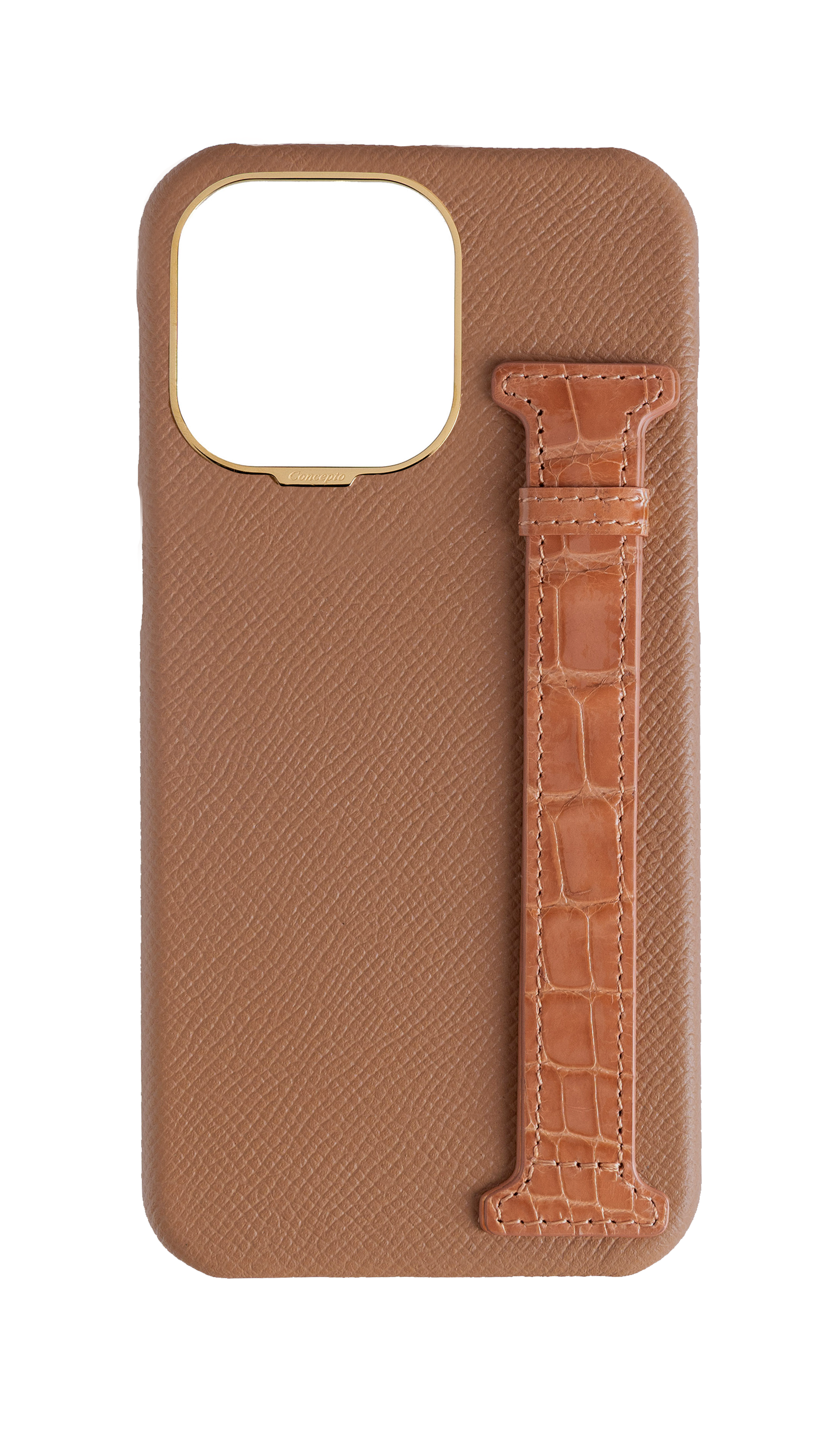 Soft Pink Exotic Crocodile Side Strap Case