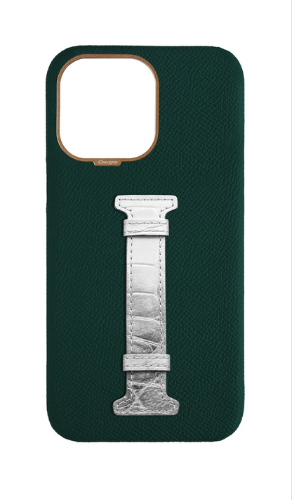 Green Himalayan Exotic Crocodile Middle Strap Case
