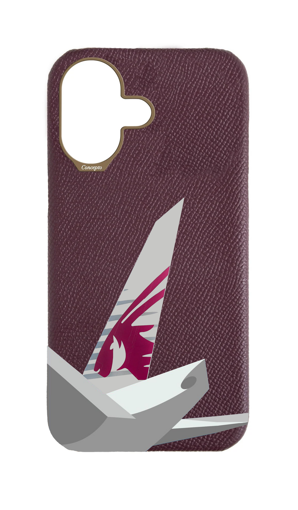 Maroon Strapless Epsom Case - QA Tail