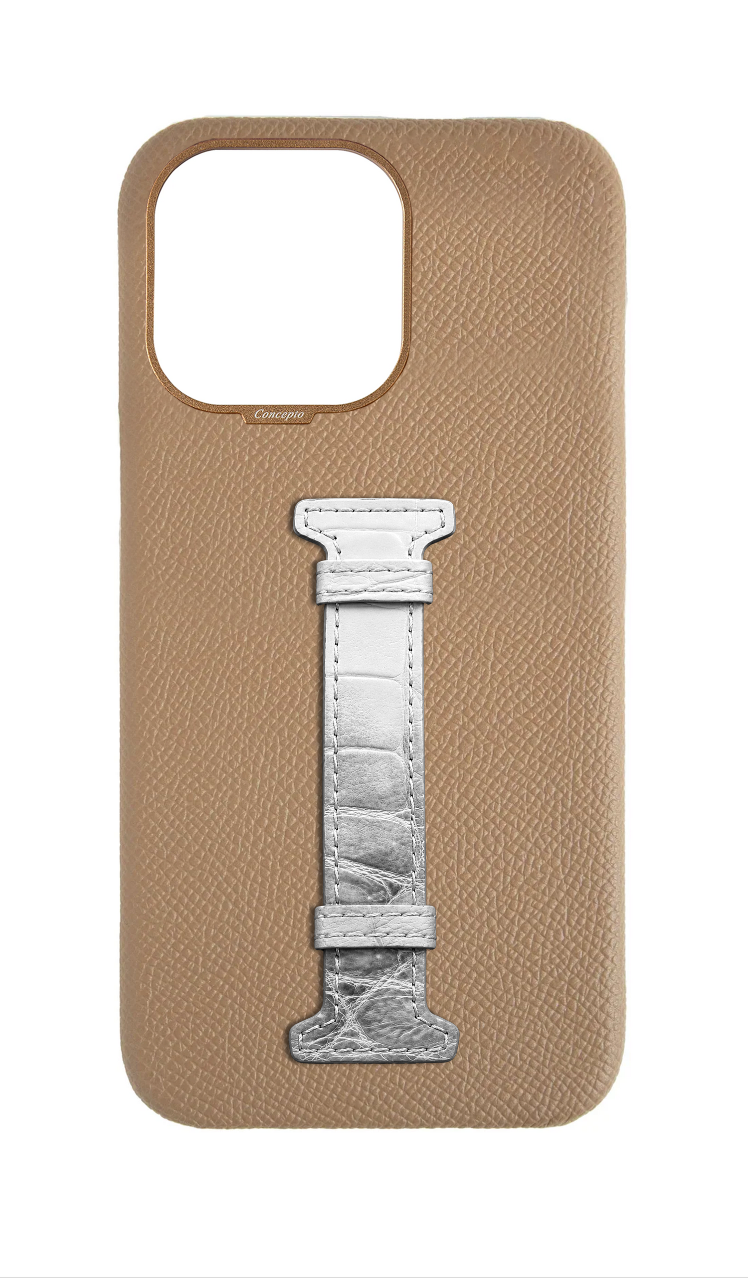 Beige Himalayan Exotic Crocodile Middle Strap Case