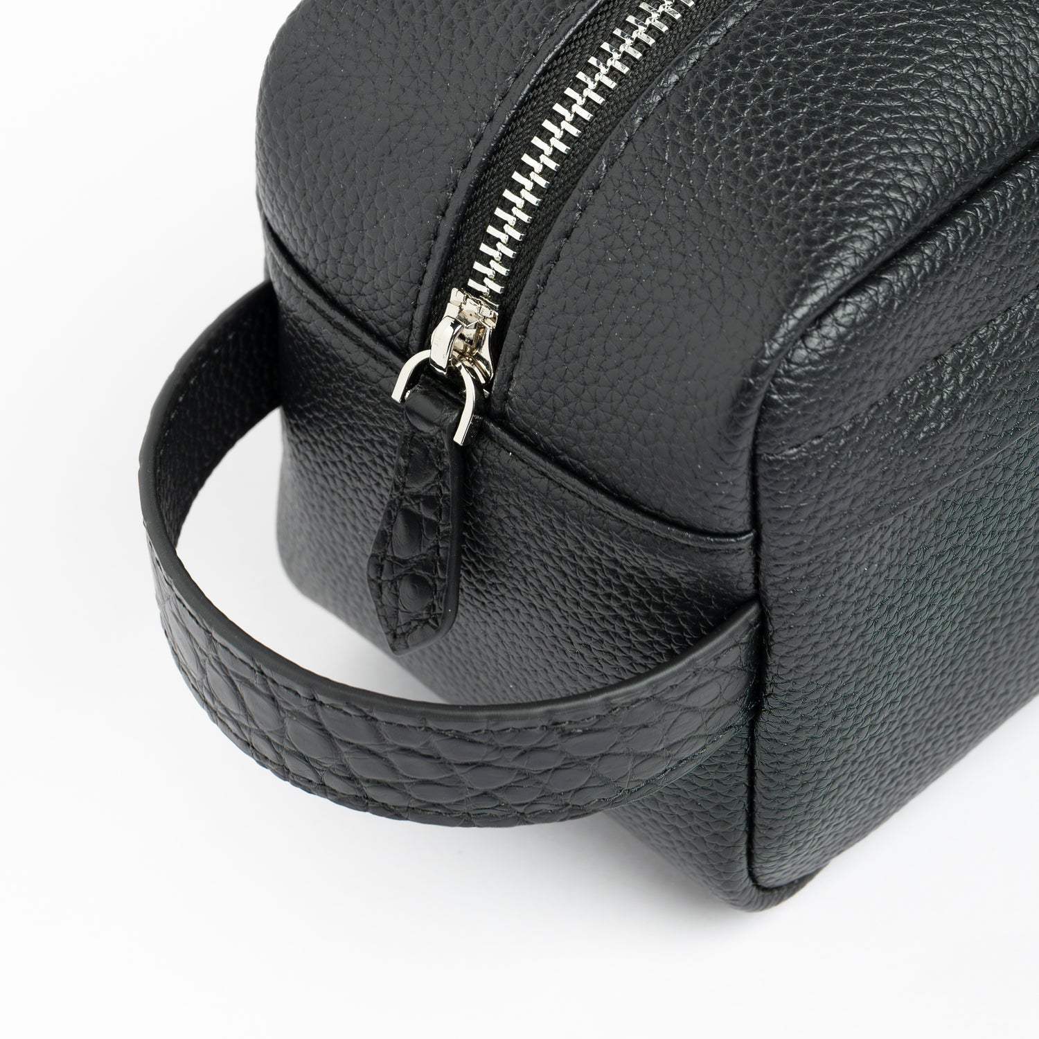 Black Handcrafted Toiletry Pouch