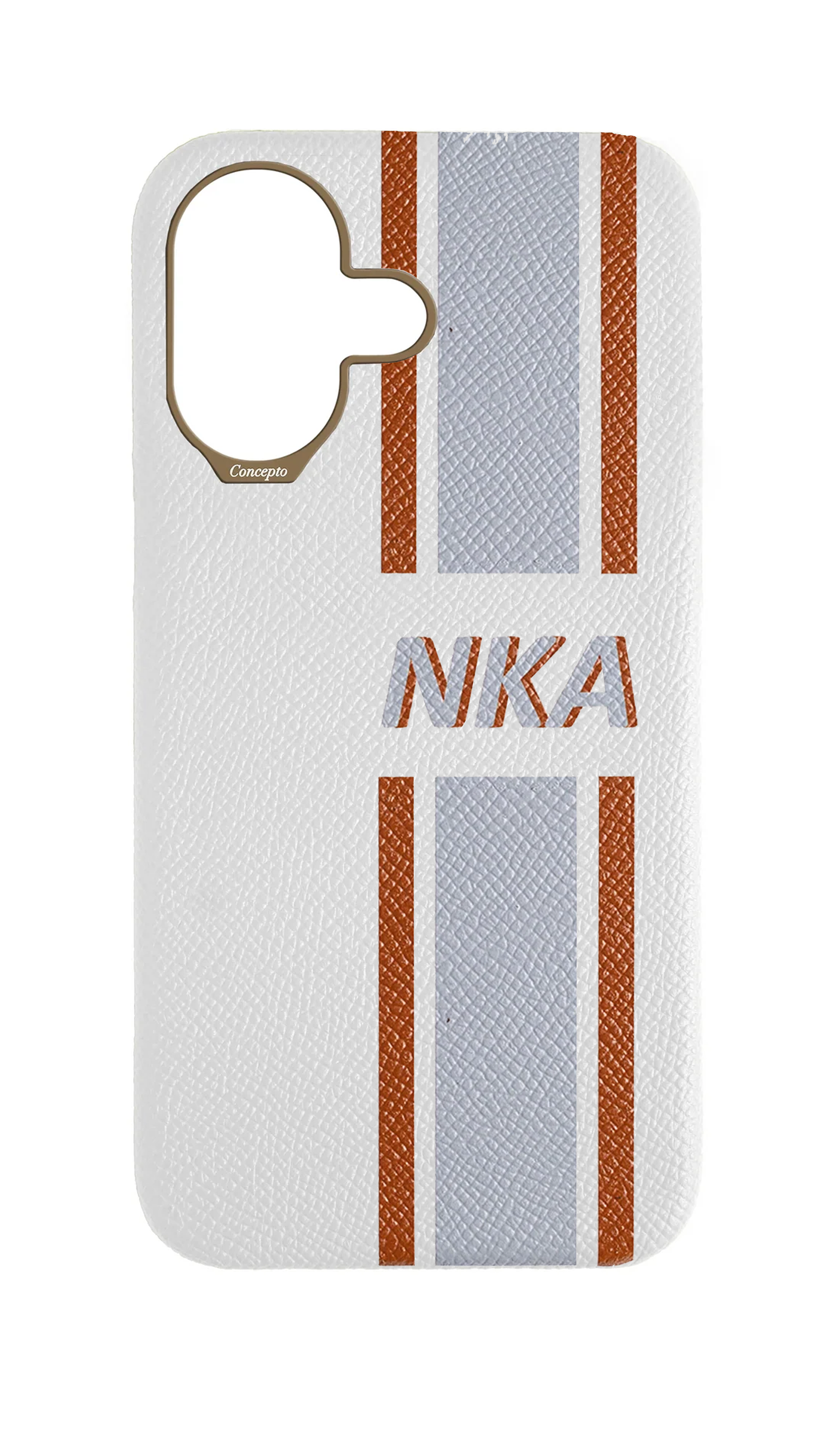 Striped White Strapless Case