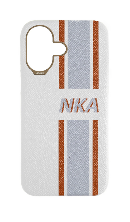 Striped White Strapless Case