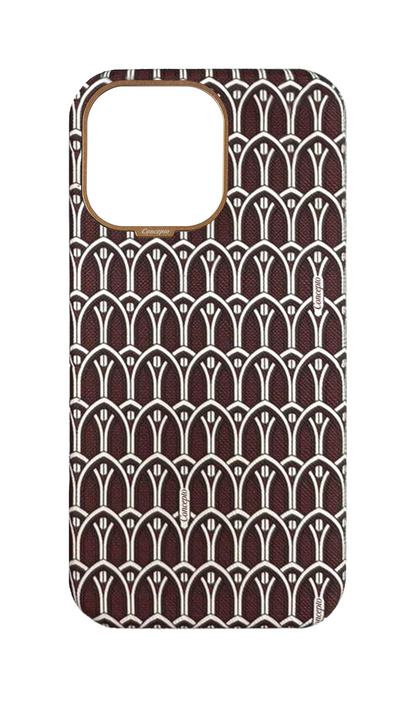 Maroon Monogram Strapless Case