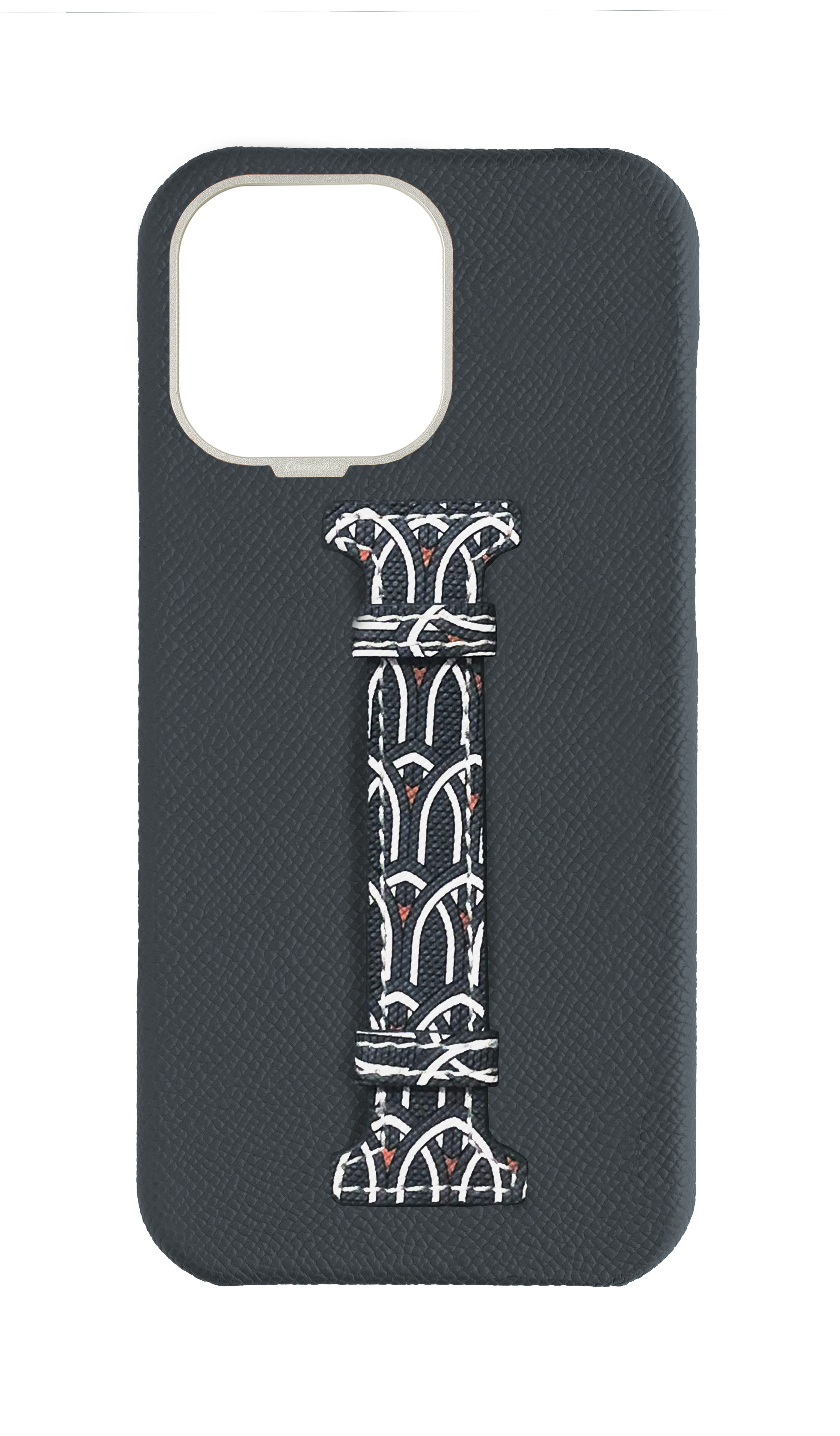Grey Monogram Middle Strap Case