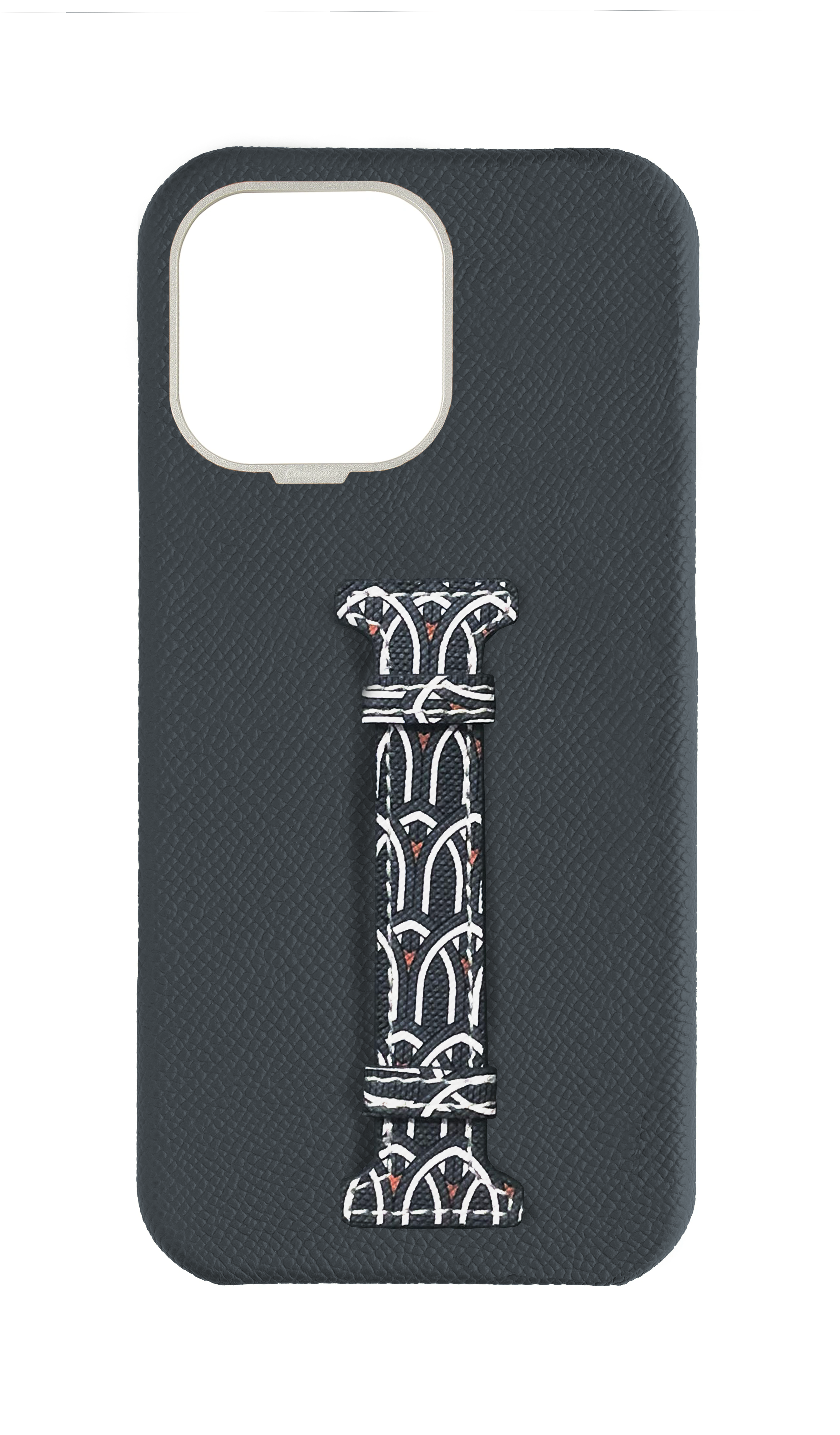 Grey Monogram Middle Strap Case