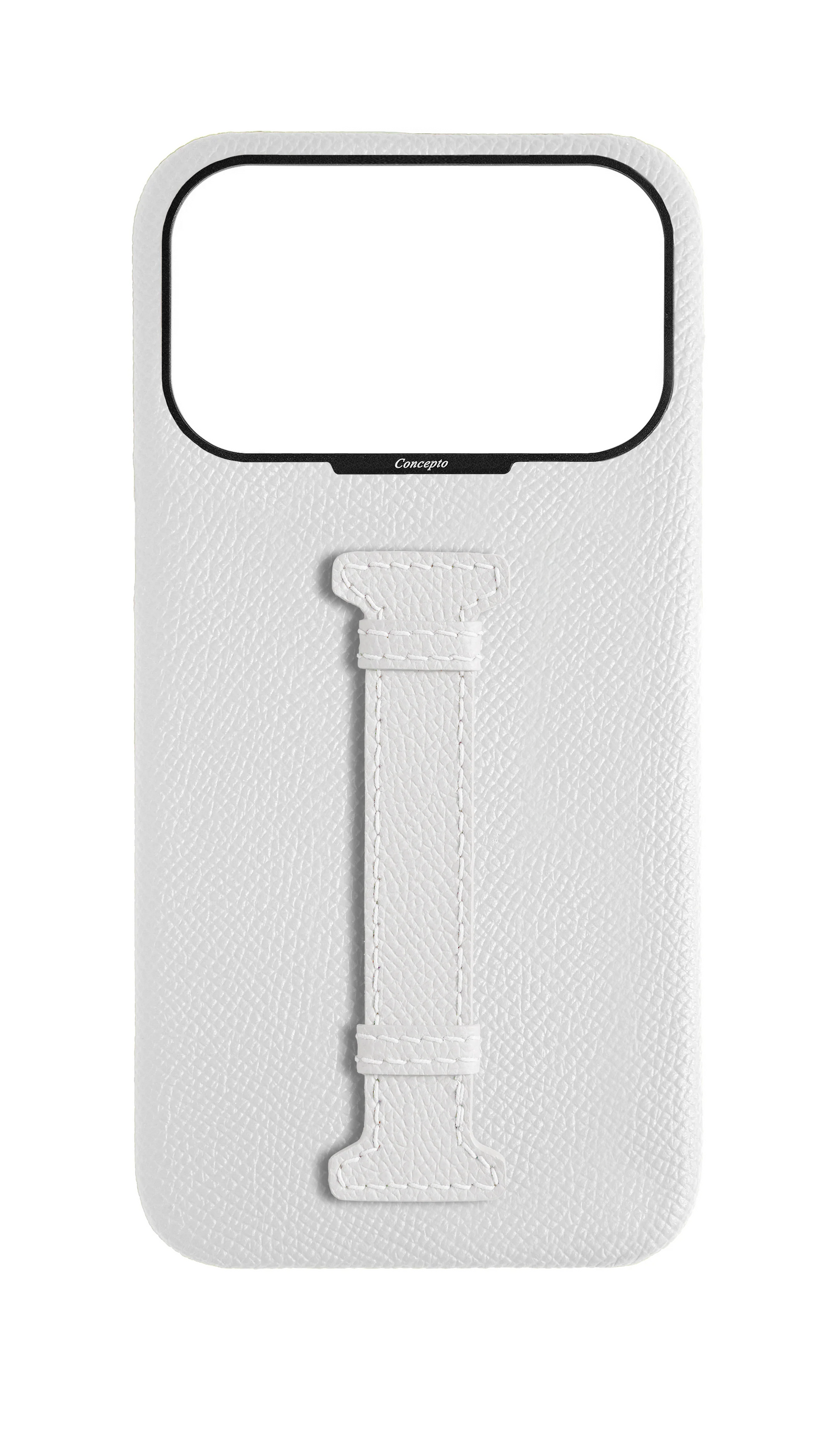 White Epsom Middle Strap Case