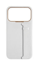 White Epsom Side Strap Case