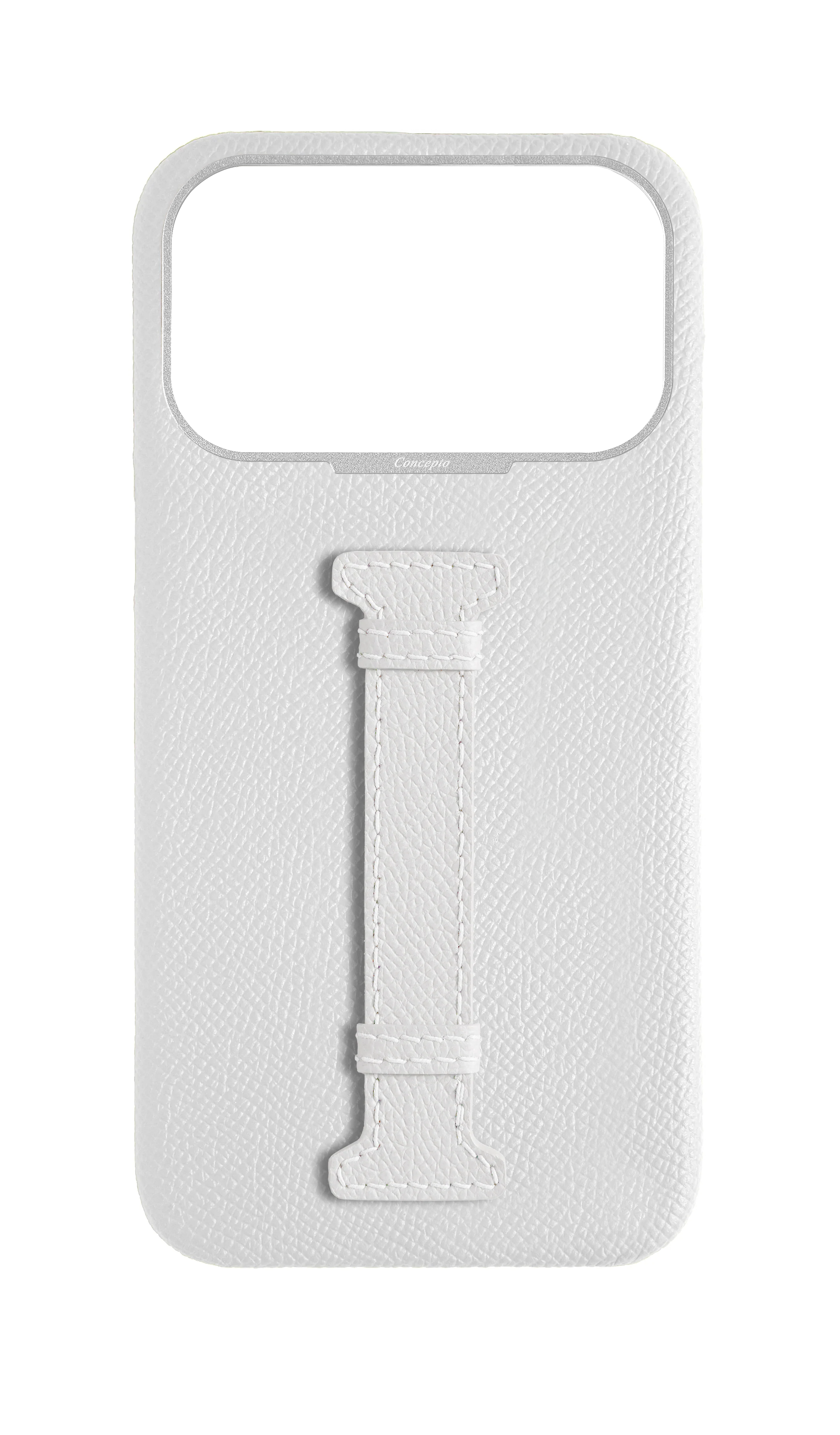 White Epsom Middle Strap Case