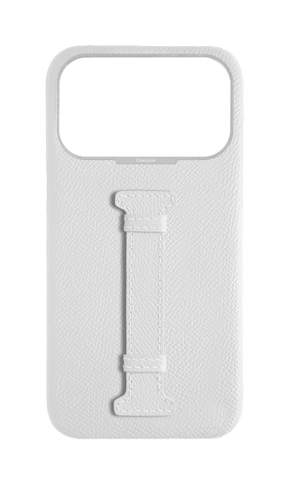 White Epsom Middle Strap Case