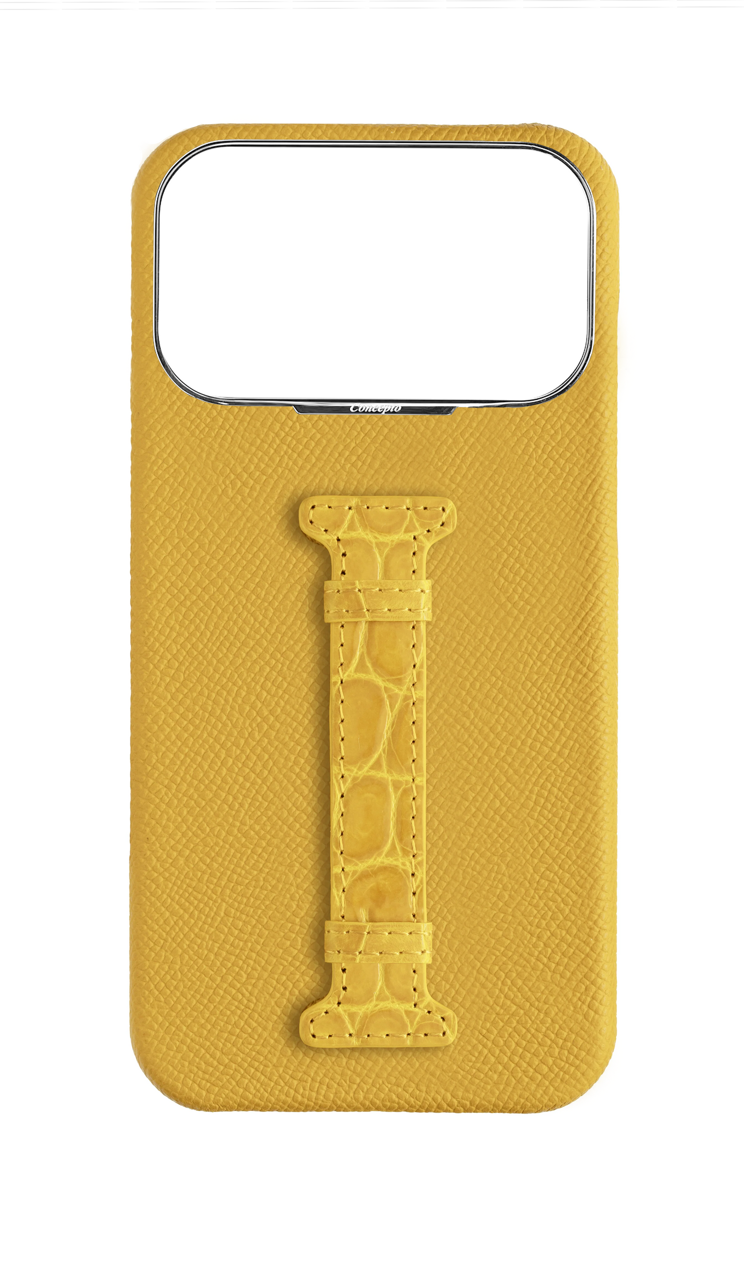 Yellow Exotic Crocodile Middle Strap Case