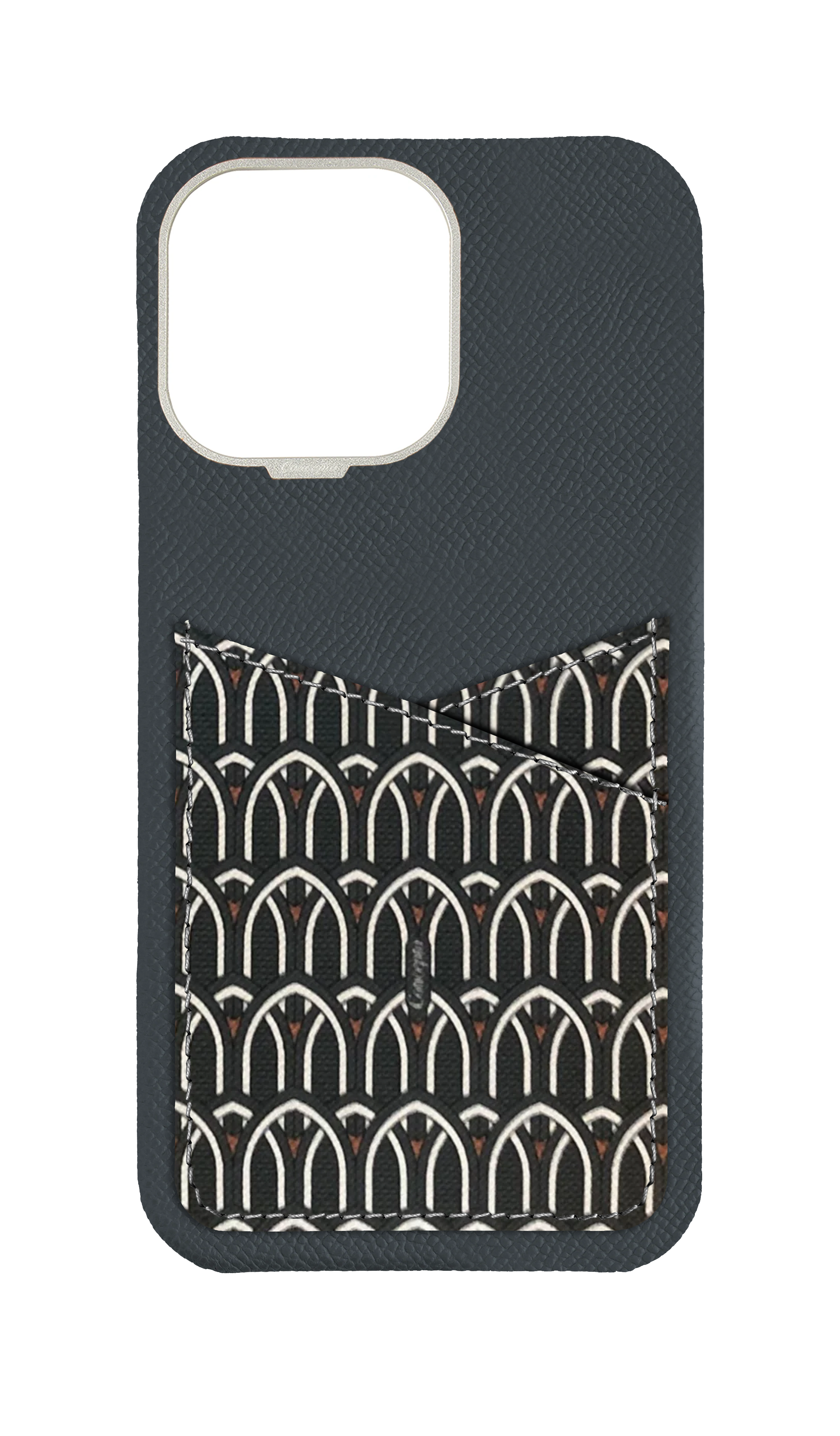 Grey Monogram Pocket Case