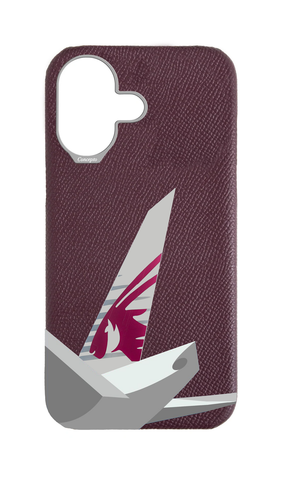 Maroon Strapless Epsom Case - QA Tail