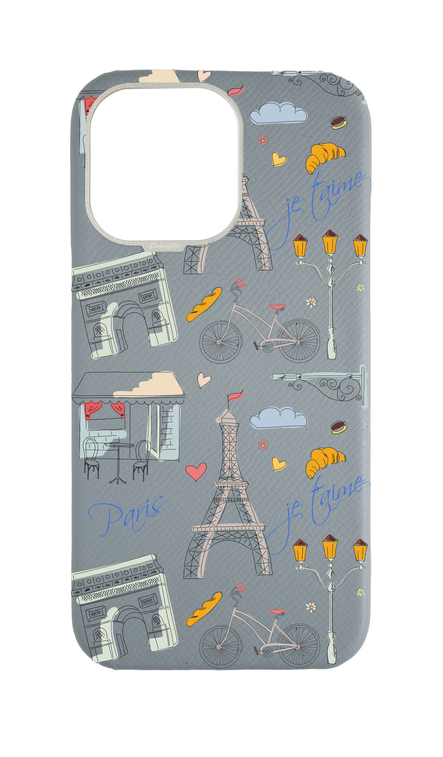 Light Blue Grey Strapless Case - Bonjour Paris