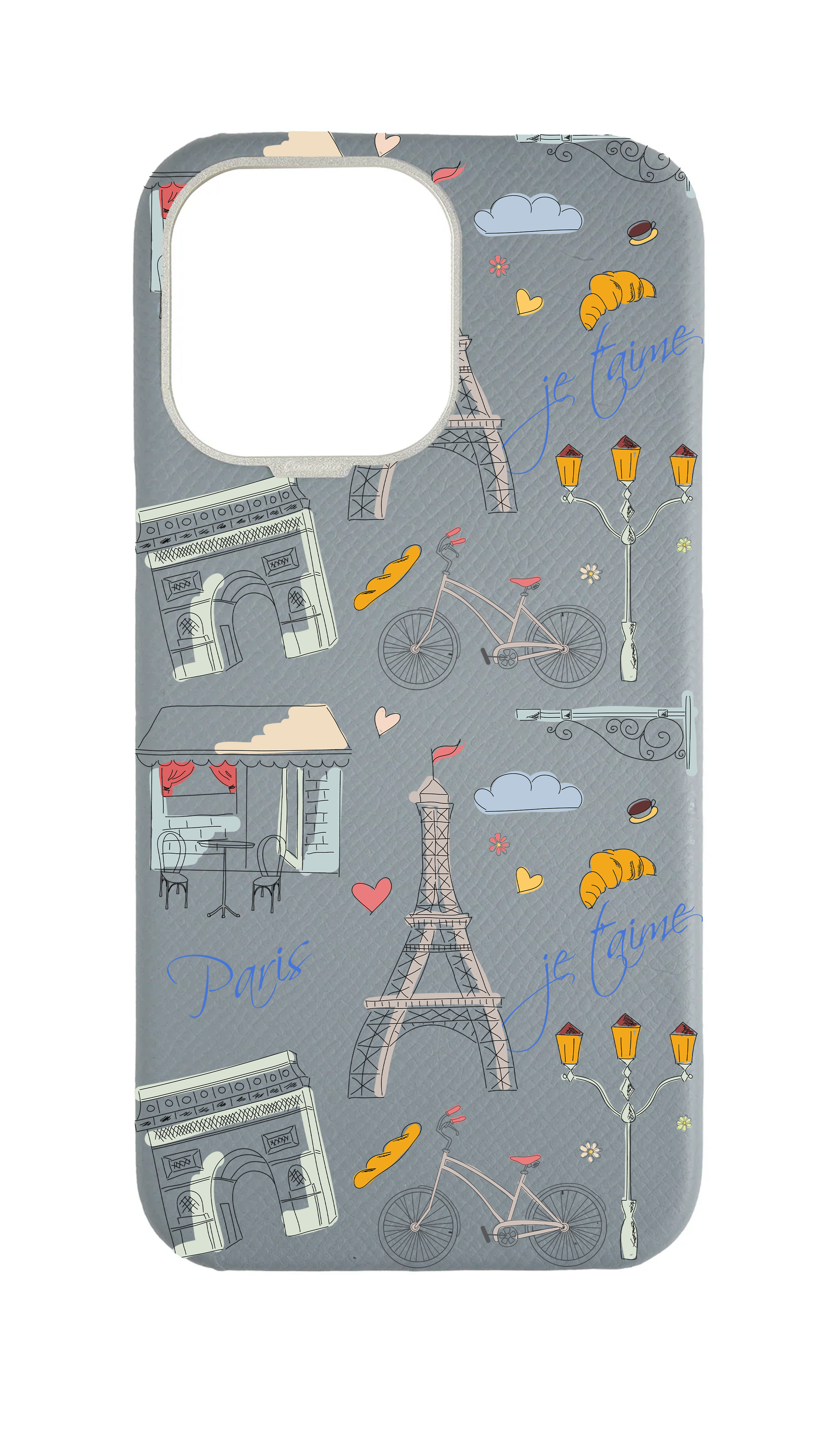 Light Blue Grey Strapless Case - Bonjour Paris