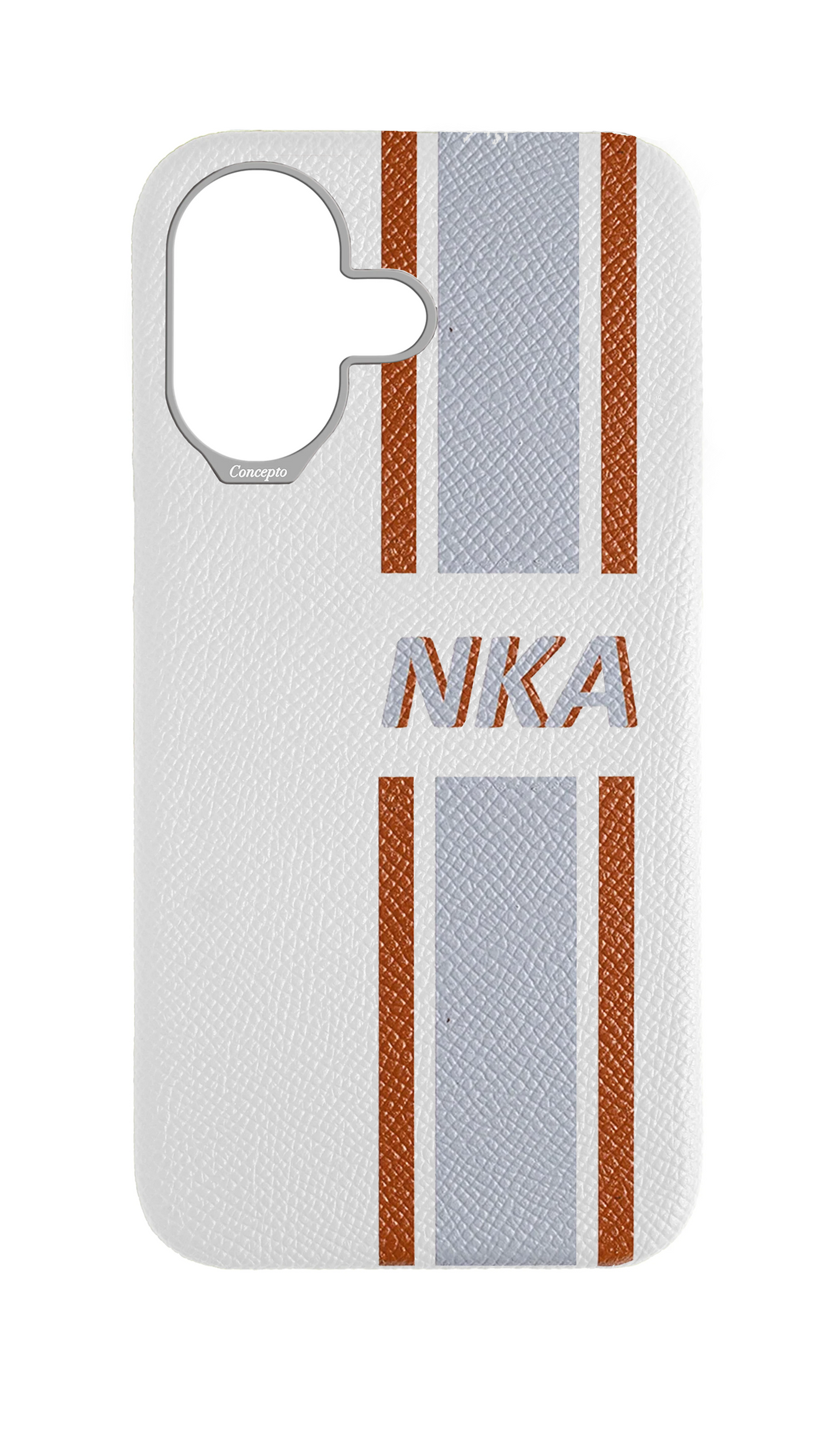 Striped White Strapless Case