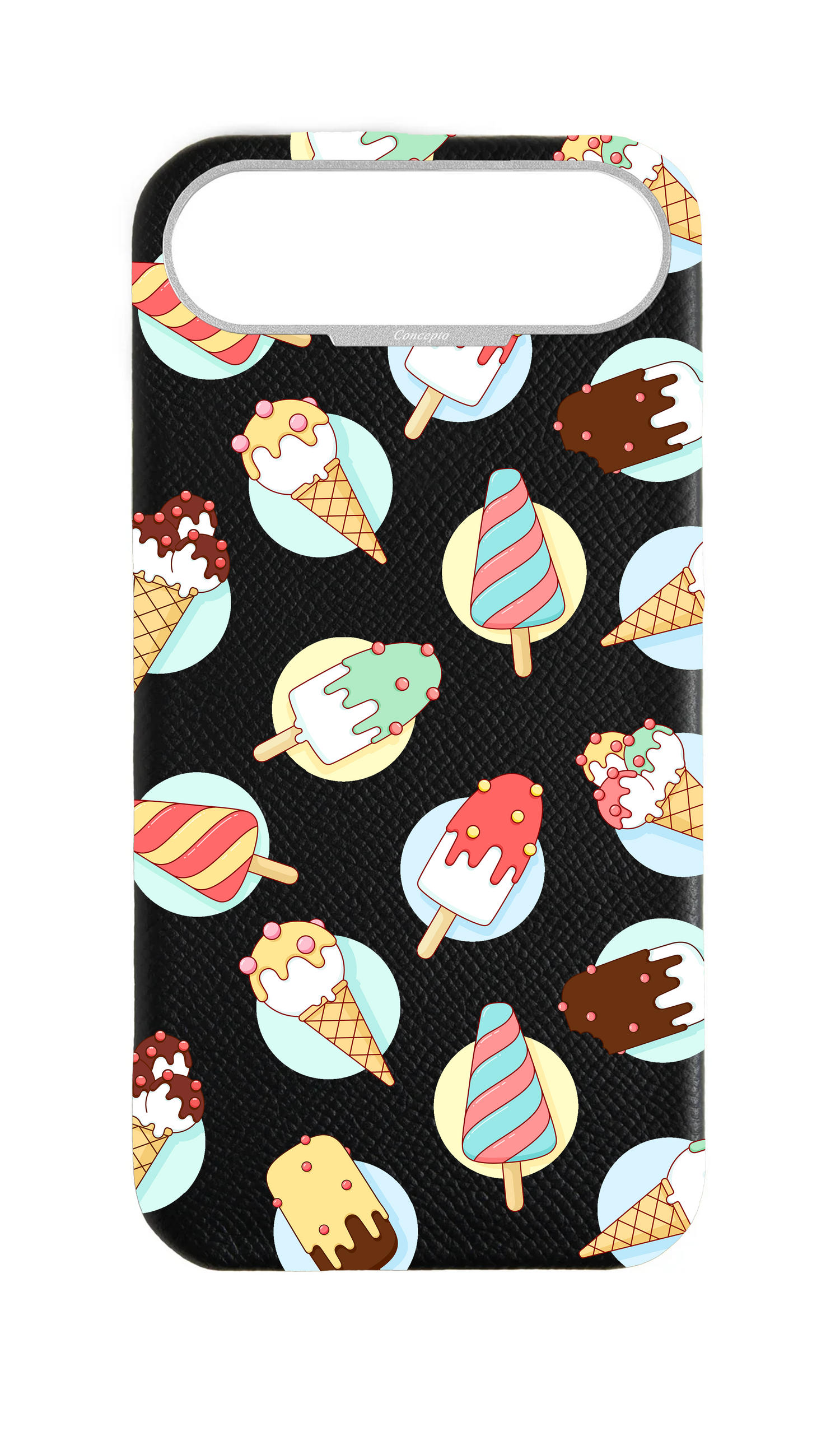 Black Strapless Epsom Case - Ice Cream