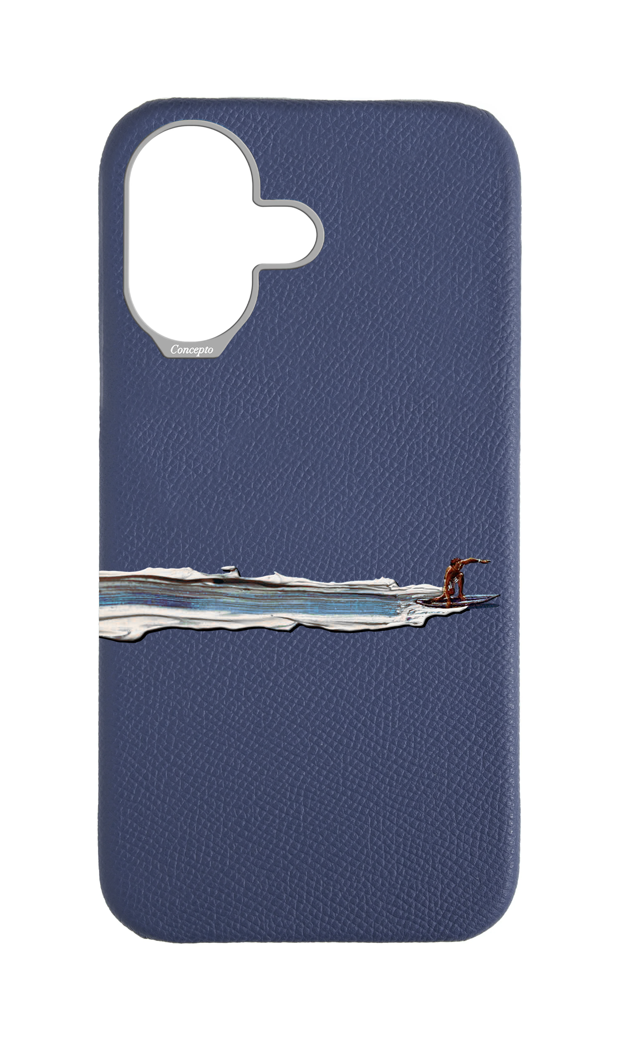 Navy Strapless Epsom Case - Surfing