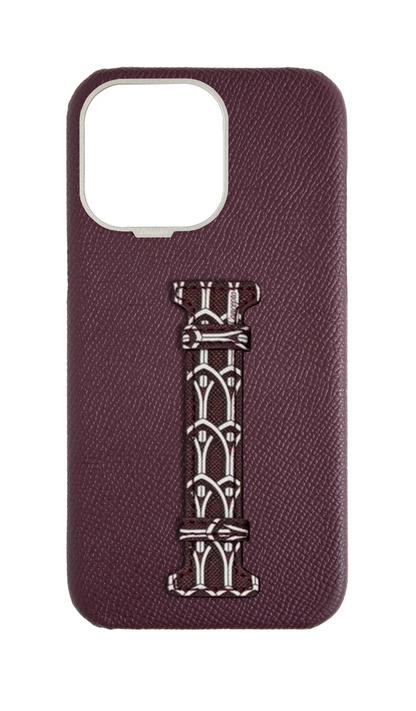 Maroon Monogram Middle Strap Case