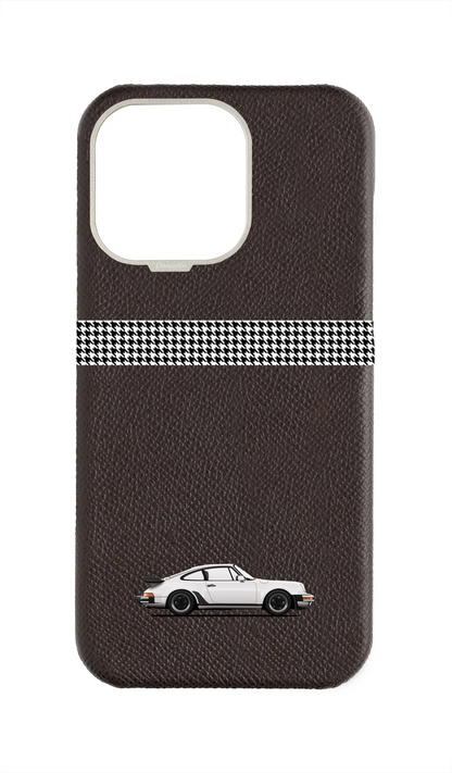 Brown Strapless Epsom Case - Retro Sport Design