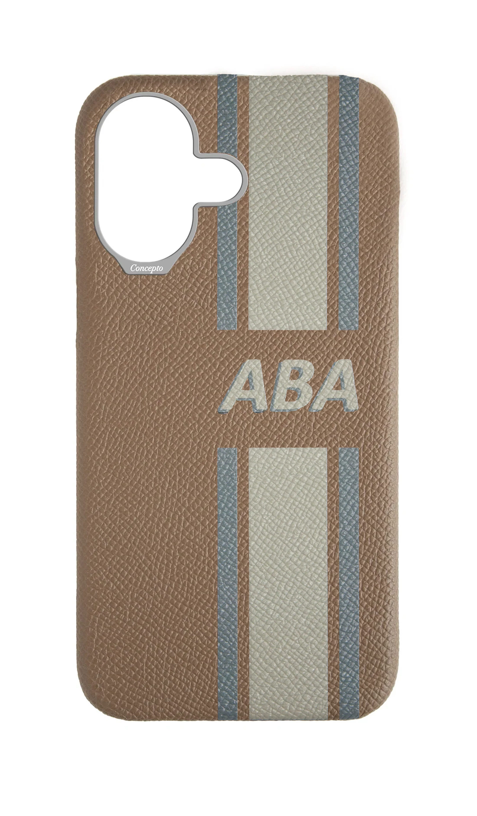 Striped Taupe Strapless Case