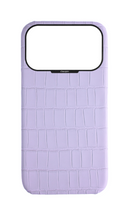 Matte Lilac Strapless Embossed Crocodile Case