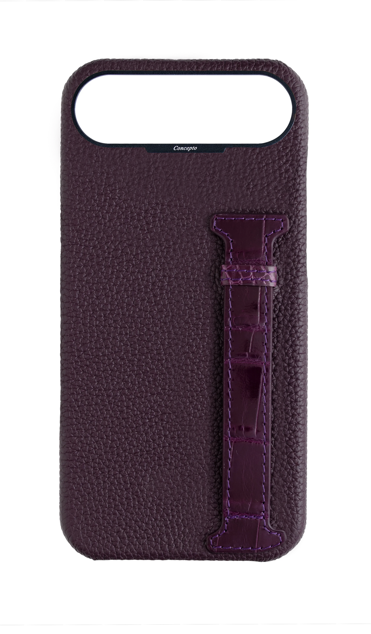 Deep Purple Exotic Crocodile Side Strap Case