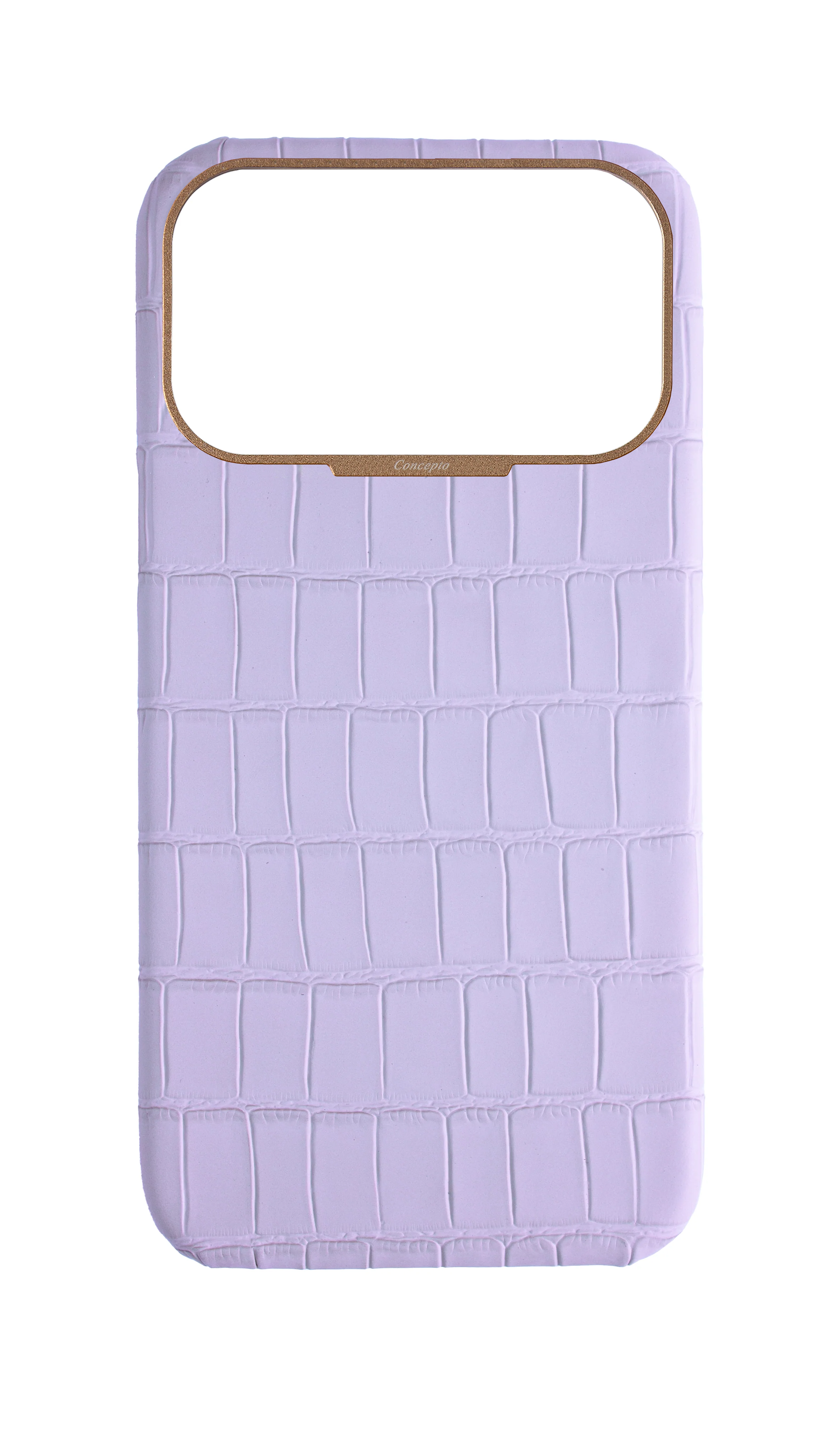 Matte Lilac Strapless Embossed Crocodile Case